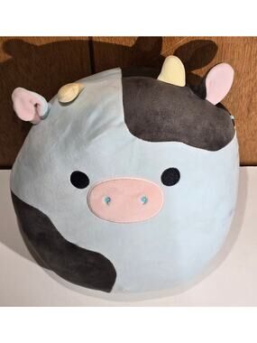 Squishmallows Cillian Blue Cow Plush 11" Stuffed Animal Black Spots